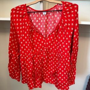 Old navy red women’s blouse